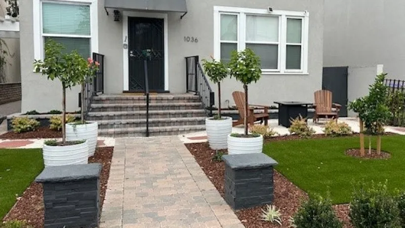 A welcoming front entry