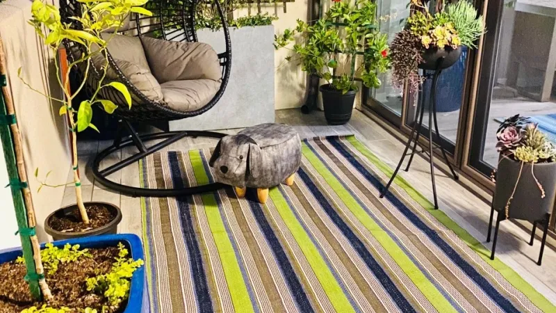 Colorful patio makeover