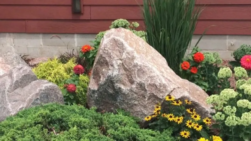 A lovely boulder garden 